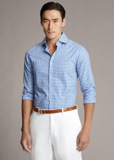 Ralph Lauren Gingham Twill Skjorter Herre Danmark (RZDQJ3791)